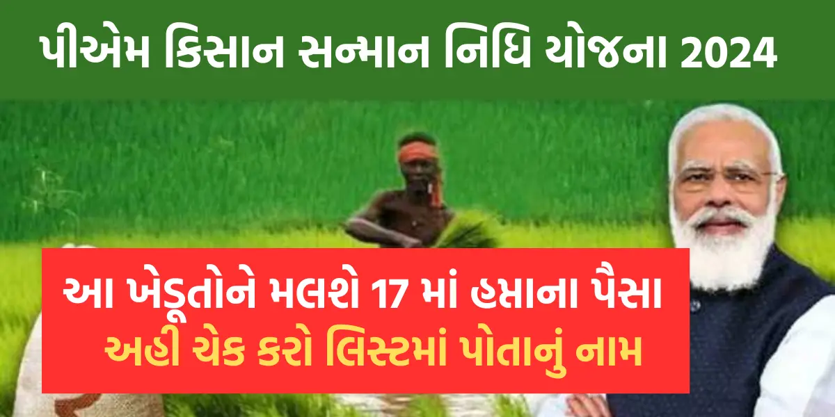 PMKSNY UPDATE: આ ખેડૂતોને મલશે 17 માં હપ્તાના પૈસા,અહી ચેક કરો લિસ્ટમાં પોતાનું નામ