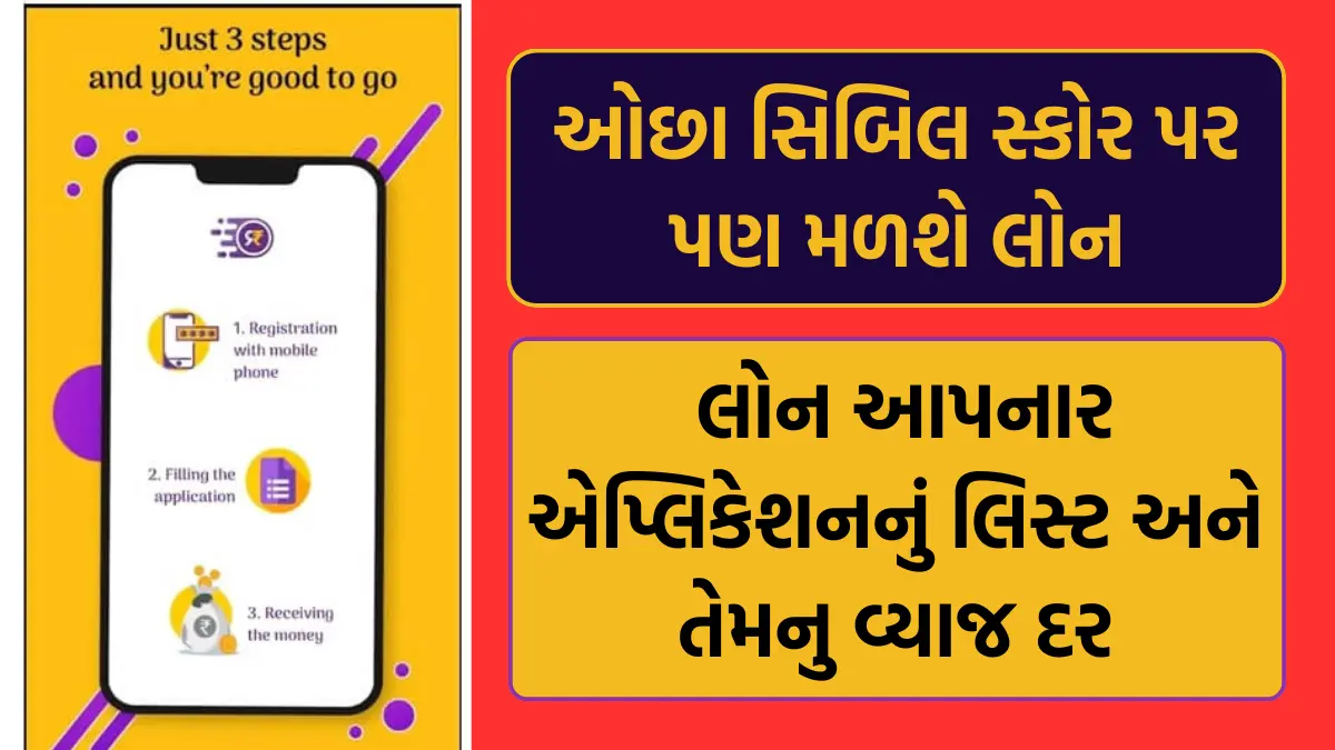 Low Cibil Score Instant Loan Apps 2024: ઓછા સિબિલ સ્કોર પર પણ મળશે લોન,અહી જુઓ લોન આપનાર એપ્લિકેશનનું લિસ્ટ અને તેમનુ વ્યાજ દર