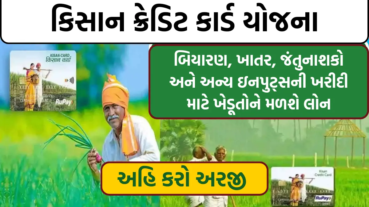 Kisan Credit Card yojana : બિયારણ, ખાતર, જંતુનાશકો અને અન્ય ઇનપુટ્સની ખરીદી માટે ખેડૂતોને મળશે લોન,કિસાન ક્રેડિટ કાર્ડ યોજનામાં કરો અરજી