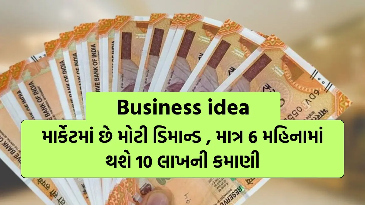 Business idea: માર્કેટમાં છે મોટી ડિમાન્ડ , માત્ર 6 મહિનામાં થશે 10 લાખની કમાણી