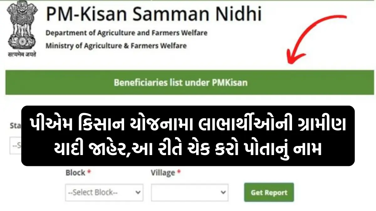 PM Kisan Beneficiary Village Wise List 2024: પીએમ કિસાન યોજનામા લાભાર્થીઓની ગ્રામીણ યાદી જાહેર,આ રીતે ચેક કરો પોતાનું નામ