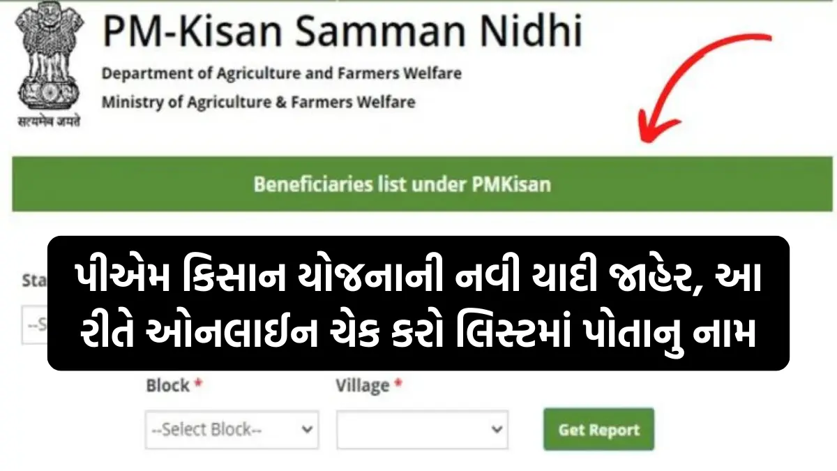 PM Kisan Beneficiary List 2024: પીએમ કિસાન યોજનાની નવી યાદી જાહેર, આ રીતે ઓનલાઈન ચેક કરો લિસ્ટમાં પોતાનુ નામ