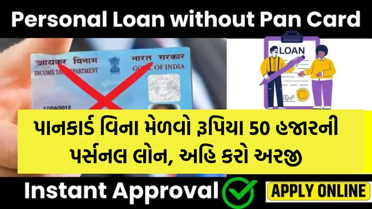 Personal Loan Apply Without PAN Card : પાનકાર્ડ વિના મેળવો રૂપિયા 50 હજારની પર્સનલ લોન, અહિ કરો અરજી